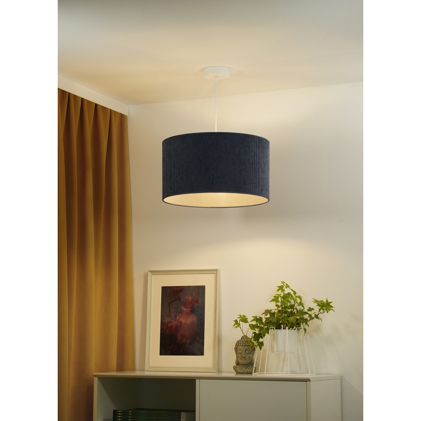 Duolla - Lámpara de araña de cable CORDUROY 1xE27/15W/230V d. 40 cm azul oscuro