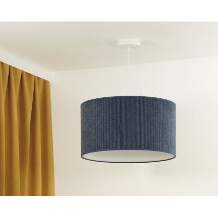 Duolla - Lámpara de araña de cable CORDUROY 1xE27/15W/230V d. 40 cm azul oscuro