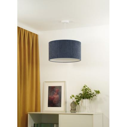 Duolla - Lámpara de araña de cable CORDUROY 1xE27/15W/230V d. 40 cm azul oscuro