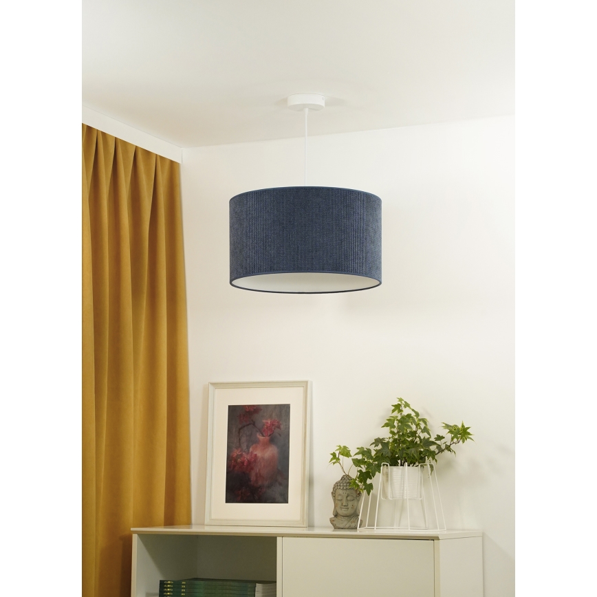 Duolla - Lámpara de araña de cable CORDUROY 1xE27/15W/230V d. 40 cm azul oscuro
