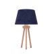 Duolla - Lámpara de mesa BOUCLE 1xE27/15W/230V azul/madera