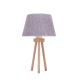Duolla - Lámpara de mesa BOUCLE 1xE27/15W/230V gris/madera