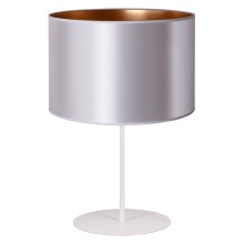Duolla - Lámpara de mesa CANNES 1xE14/15W/230V 20 cm plata/cobre/blanco