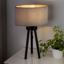 Duolla - Lámpara de mesa OVAL 1xE27/15W/230V gris