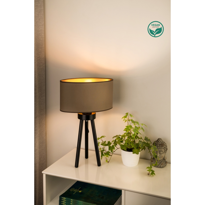 Duolla - Lámpara de mesa OVAL VEGAN 1xE27/15W/230V diá. 30 cm beige