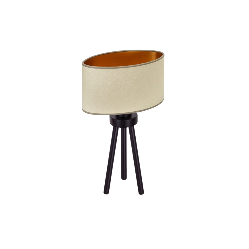 Duolla - Lámpara de mesa OVAL VEGAN 1xE27/15W/230V diá. 30 cm beige
