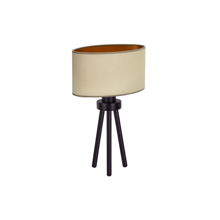 Duolla - Lámpara de mesa OVAL VEGAN 1xE27/15W/230V diá. 30 cm beige