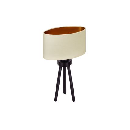 Duolla - Lámpara de mesa OVAL VEGAN 1xE27/15W/230V diá. 30 cm color crema