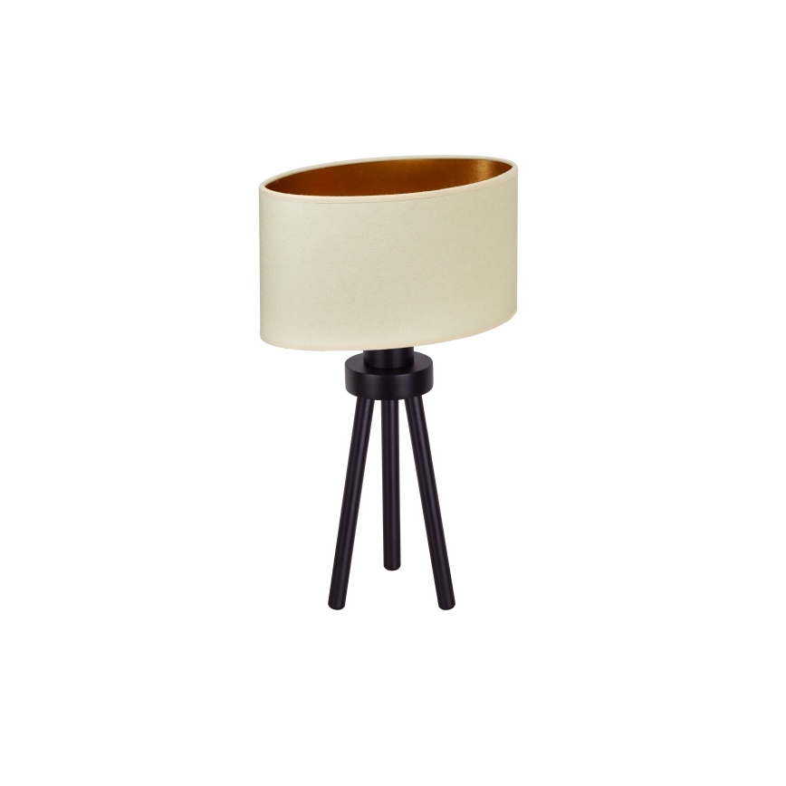 Duolla - Lámpara de mesa OVAL VEGAN 1xE27/15W/230V diá. 30 cm color crema