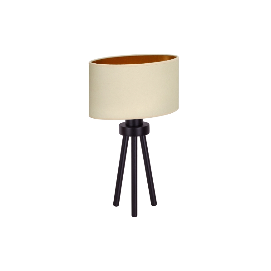 Duolla - Lámpara de mesa OVAL VEGAN 1xE27/15W/230V diá. 30 cm color crema