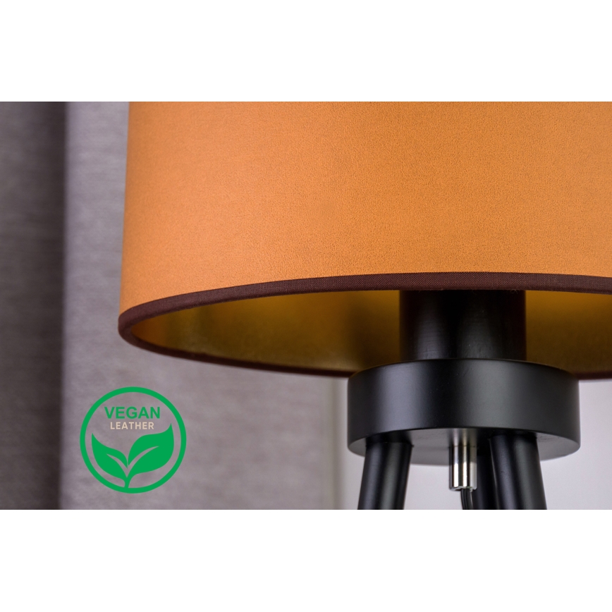 Duolla - Lámpara de mesa OVAL VEGAN 1xE27/15W/230V diá. 30 cm marrón