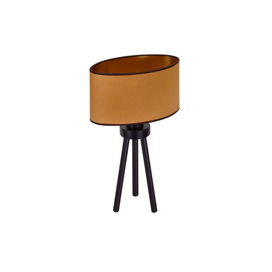 Duolla - Lámpara de mesa OVAL VEGAN 1xE27/15W/230V diá. 30 cm marrón