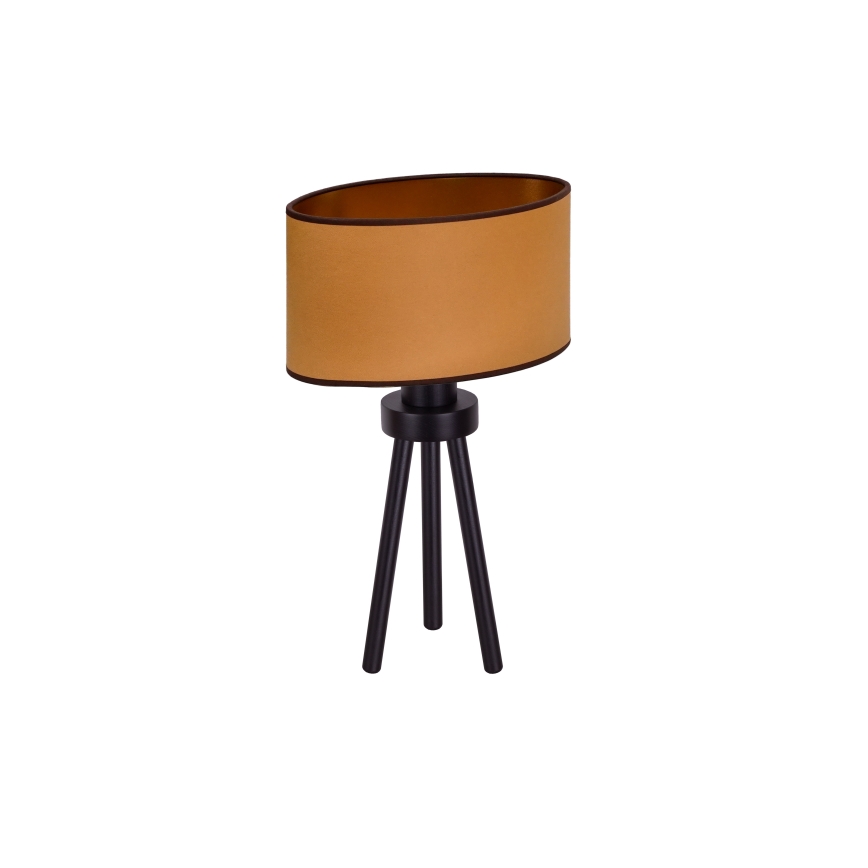 Duolla - Lámpara de mesa OVAL VEGAN 1xE27/15W/230V diá. 30 cm marrón