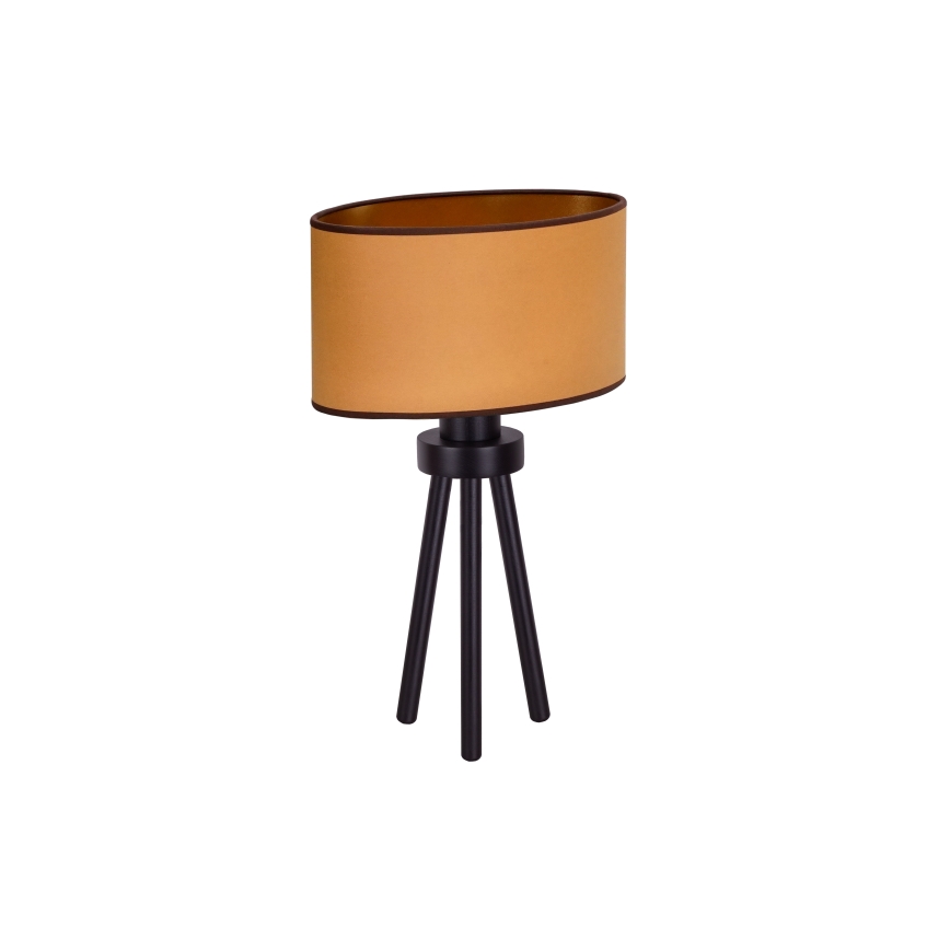 Duolla - Lámpara de mesa OVAL VEGAN 1xE27/15W/230V diá. 30 cm marrón