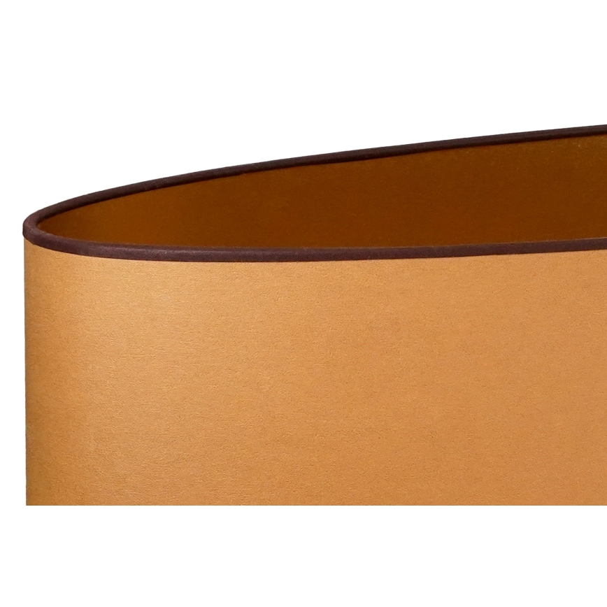 Duolla - Lámpara de mesa OVAL VEGAN 1xE27/15W/230V diá. 30 cm marrón