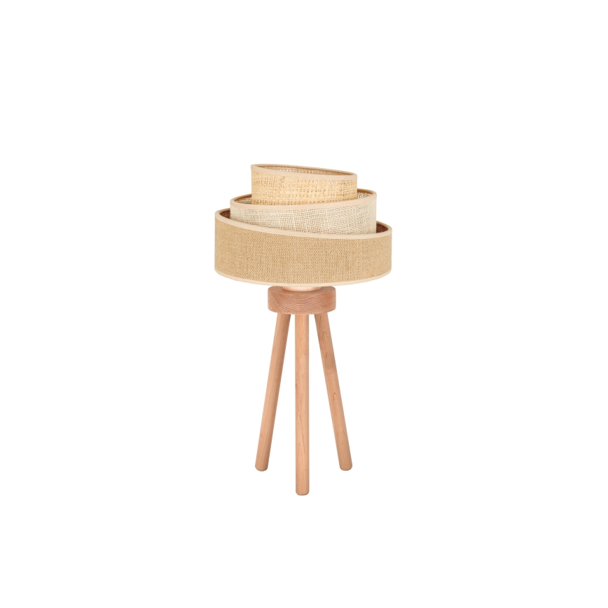 Duolla - Lámpara de mesa YUTE TRIO 1xE27/15W/230V diá. 25 cm marrón/gris/beige
