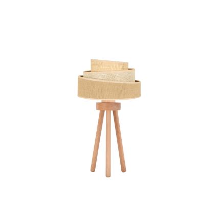 Duolla - Lámpara de mesa YUTE TRIO 1xE27/15W/230V diá. 25 cm marrón/gris/beige
