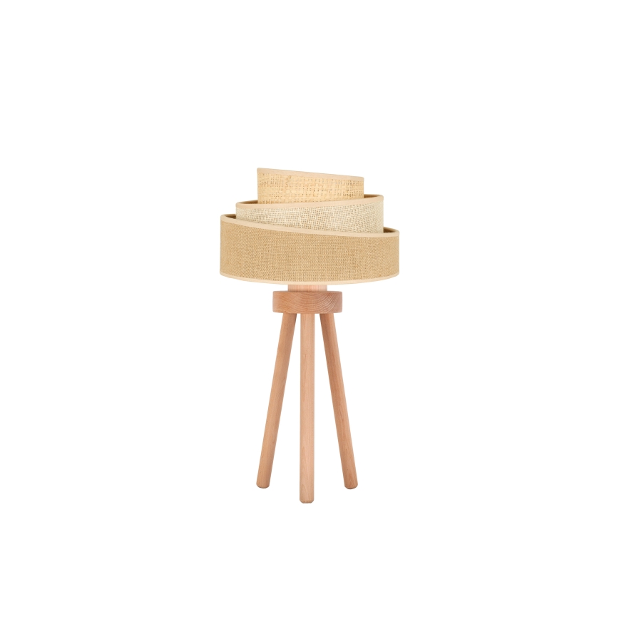 Duolla - Lámpara de mesa YUTE TRIO 1xE27/15W/230V diá. 25 cm marrón/gris/beige