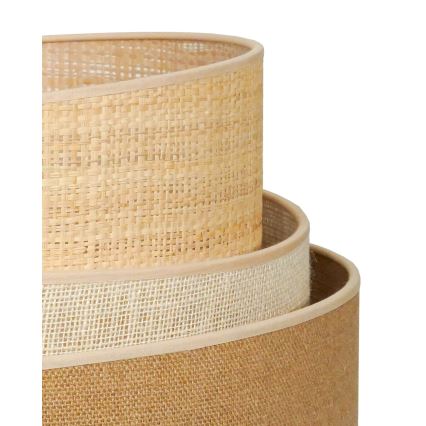 Duolla - Lámpara de mesa YUTE TRIO 1xE27/15W/230V diá. 25 cm marrón/gris/beige