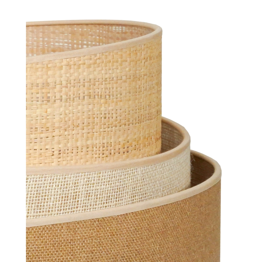 Duolla - Lámpara de mesa YUTE TRIO 1xE27/15W/230V diá. 25 cm marrón/gris/beige