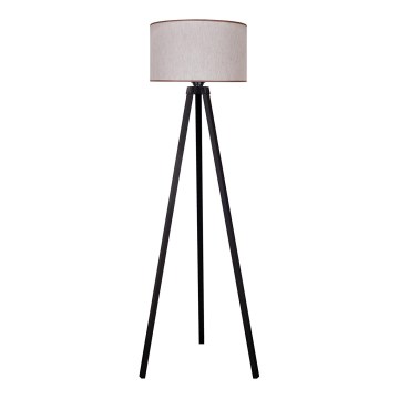 Duolla - Lámpara de pie 1xE27/60W/230V diá. 44 cm beige/wenge