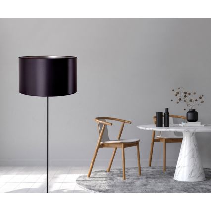 Duolla - Lámpara de pie CANNES 1xE27/15W/230V diá. 45 cm negro/plata
