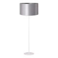 Duolla - Lámpara de pie CANNES 1xE27/15W/230V Ø 45 cm plata/blanco