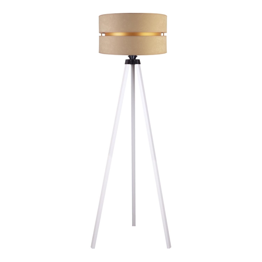 Duolla - Lámpara de pie DUO 1xE27/60W/230V diá. 44 cm beige/blanco
