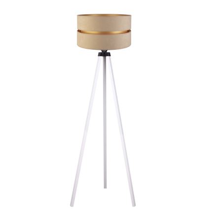Duolla - Lámpara de pie DUO 1xE27/60W/230V diá. 44 cm beige/blanco