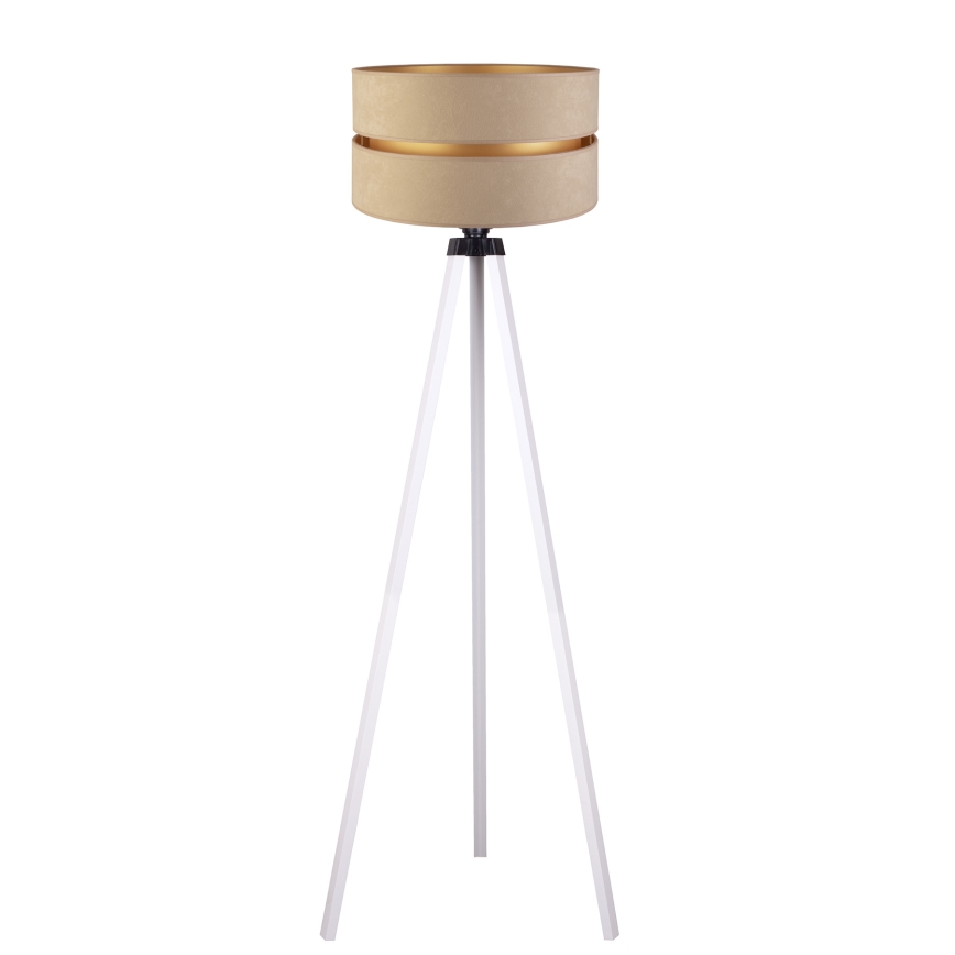 Duolla - Lámpara de pie DUO 1xE27/60W/230V diá. 44 cm beige/blanco