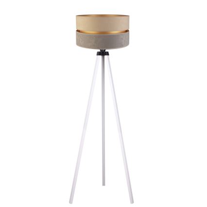 Duolla - Lámpara de pie DUO 1xE27/60W/230V diá. 44 cm beige/gris/blanco