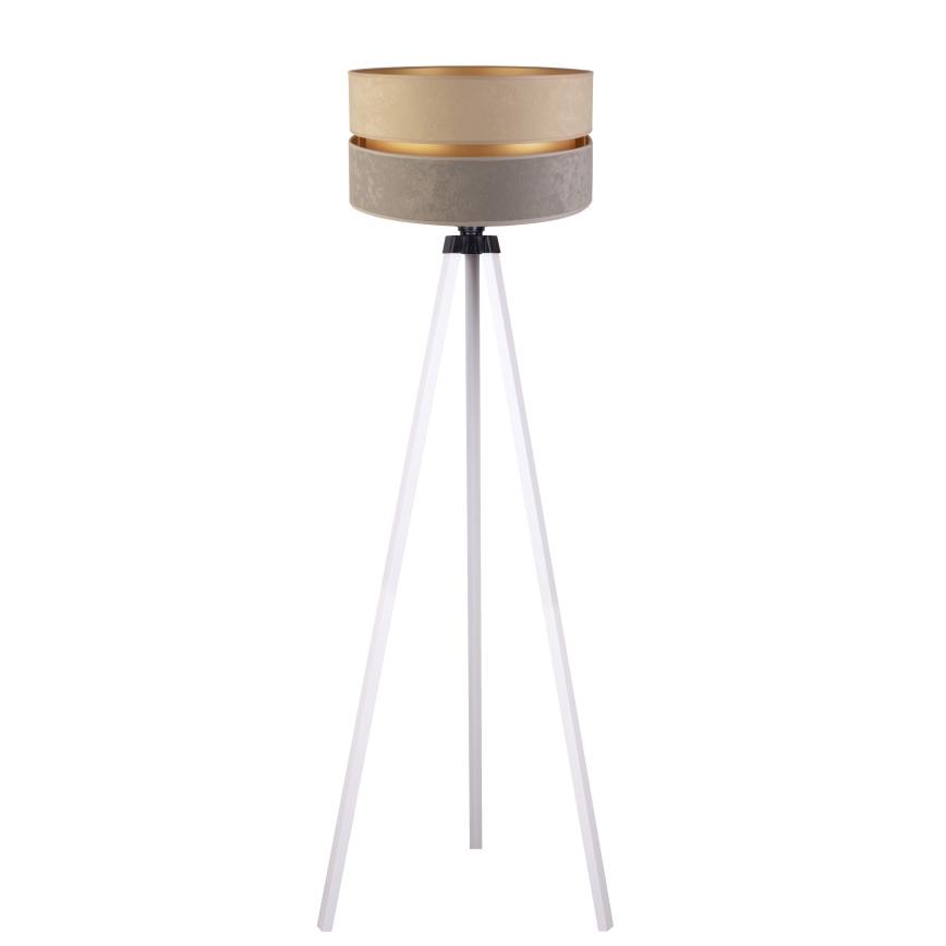 Duolla - Lámpara de pie DUO 1xE27/60W/230V diá. 44 cm beige/gris/blanco