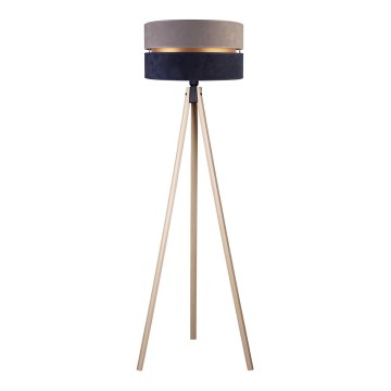 Duolla - Lámpara de pie DUO 1xE27/60W/230V diá. 44 cm gris/azul/beige