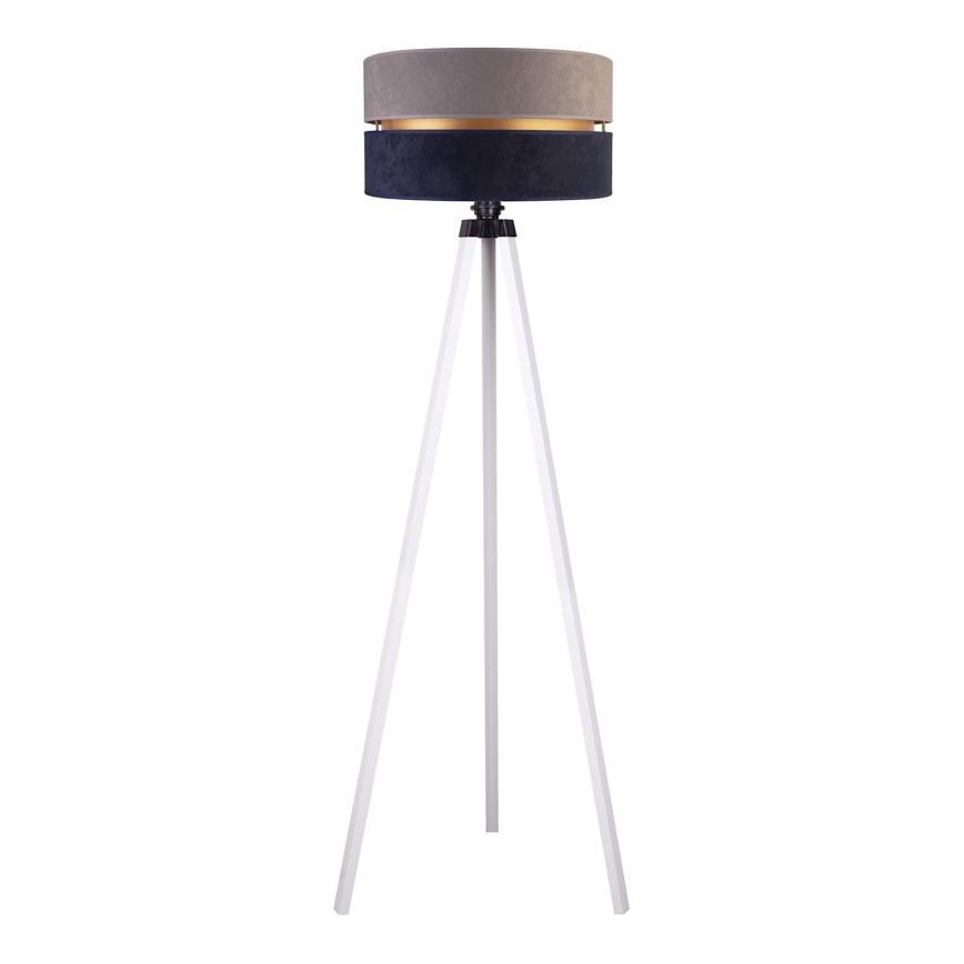 Duolla - Lámpara de pie DUO 1xE27/60W/230V diá. 44 cm gris/azul/blanco