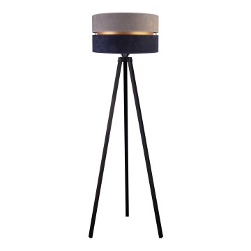 Duolla - Lámpara de pie DUO 1xE27/60W/230V diá. 44 cm gris/azul/wenge