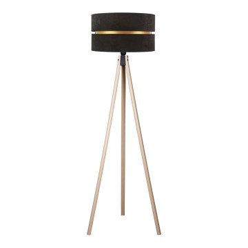 Duolla - Lámpara de pie DUO 1xE27/60W/230V diá. 44 cm negro/beige