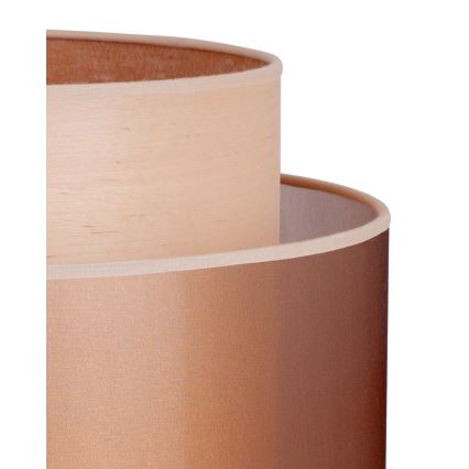 Duolla - Lámpara de pie WOOD BOHO 1xE27/15W/230V diá. 45 cm cobre/marrón/beige