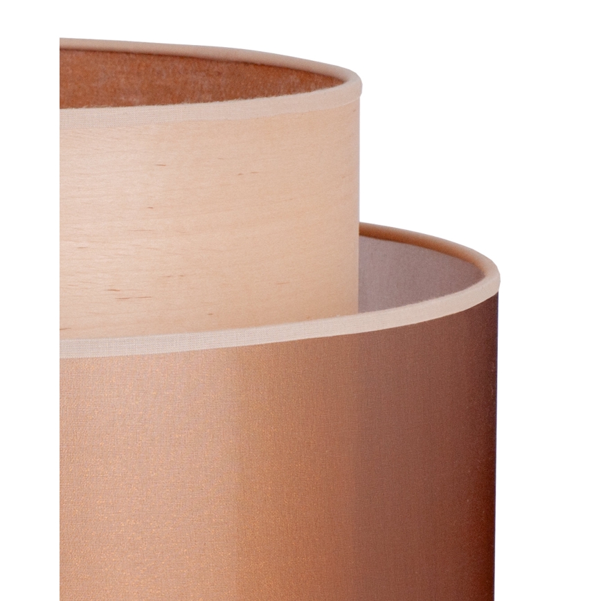 Duolla - Lámpara de pie WOOD BOHO 1xE27/15W/230V diá. 45 cm cobre/marrón/beige