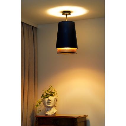 Duolla - Lámpara de techo BELL SHINY 1xE27/15W/230V diá. 25 cm azul/cobre
