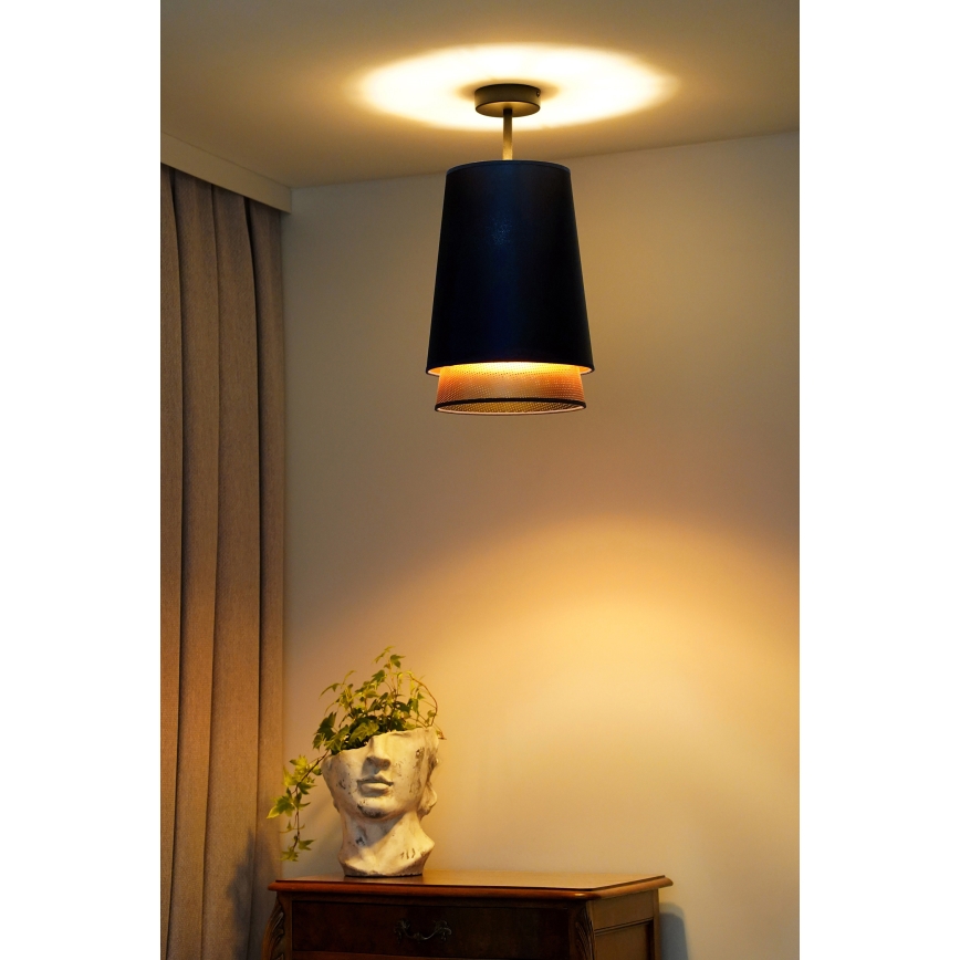 Duolla - Lámpara de techo BELL SHINY 1xE27/15W/230V diá. 25 cm azul/cobre