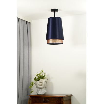 Duolla - Lámpara de techo BELL SHINY 1xE27/15W/230V diá. 25 cm azul/cobre
