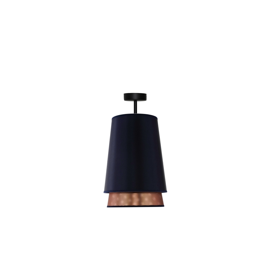 Duolla - Lámpara de techo BELL SHINY 1xE27/15W/230V diá. 25 cm azul/cobre