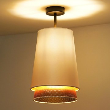Duolla - Lámpara de techo BELL SHINY 1xE27/15W/230V diá. 25 cm blanco/cobre