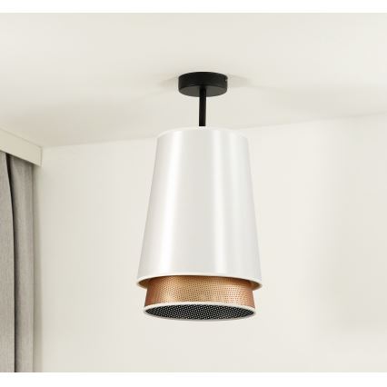 Duolla - Lámpara de techo BELL SHINY 1xE27/15W/230V diá. 25 cm blanco/cobre