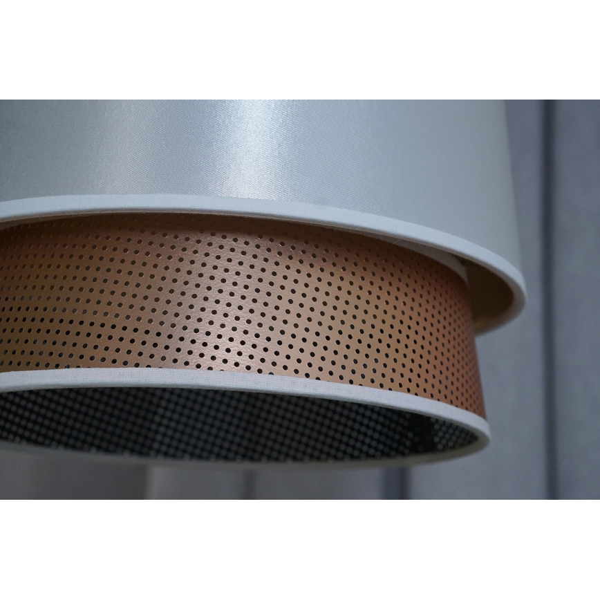 Duolla - Lámpara de techo BELL SHINY 1xE27/15W/230V diá. 25 cm blanco/cobre