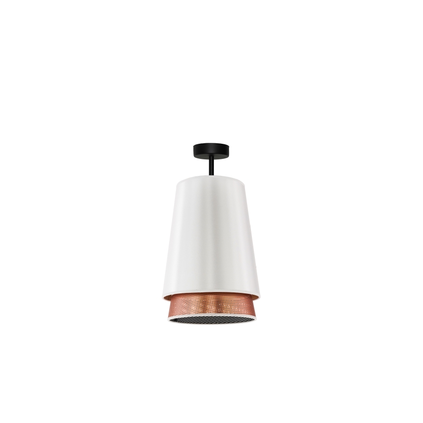 Duolla - Lámpara de techo BELL SHINY 1xE27/15W/230V diá. 25 cm blanco/cobre