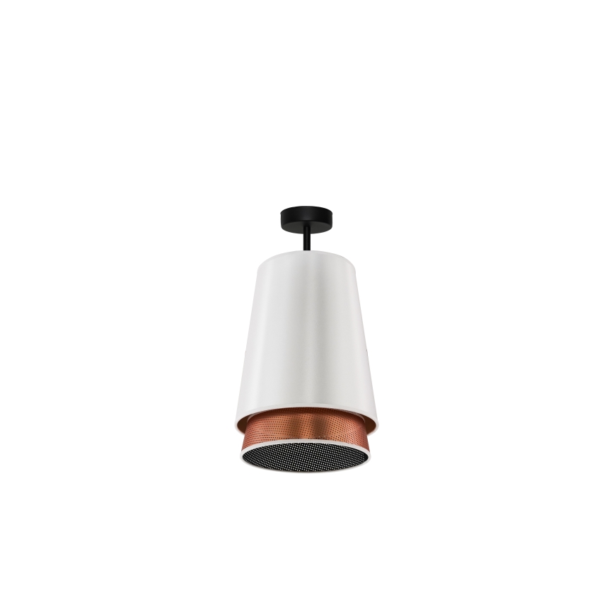Duolla - Lámpara de techo BELL SHINY 1xE27/15W/230V diá. 25 cm blanco/cobre