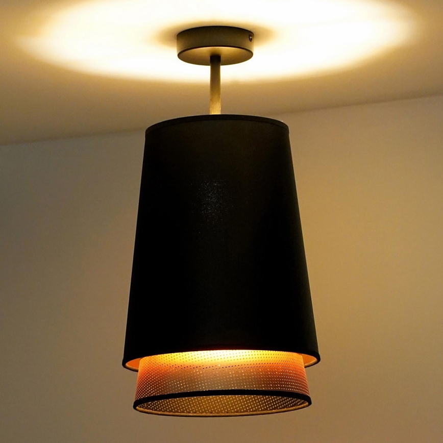Duolla - Lámpara de techo BELL SHINY 1xE27/15W/230V diá. 25 cm negro/cobre
