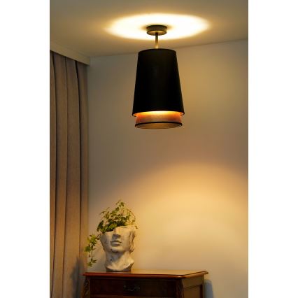 Duolla - Lámpara de techo BELL SHINY 1xE27/15W/230V diá. 25 cm negro/cobre