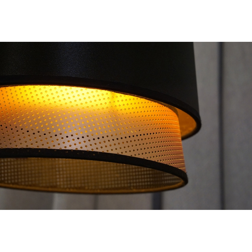 Duolla - Lámpara de techo BELL SHINY 1xE27/15W/230V diá. 25 cm negro/cobre